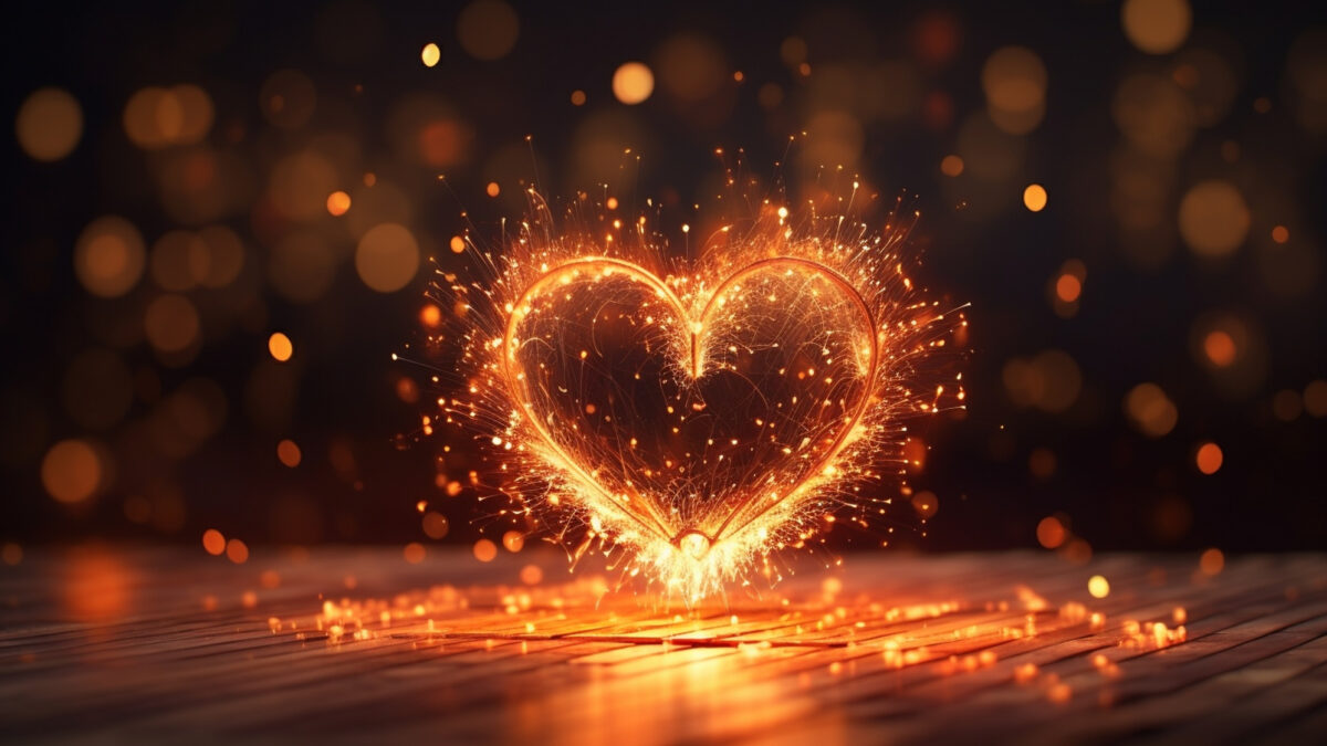 Coeur lumineux symbolisant l'ouverture du coeur